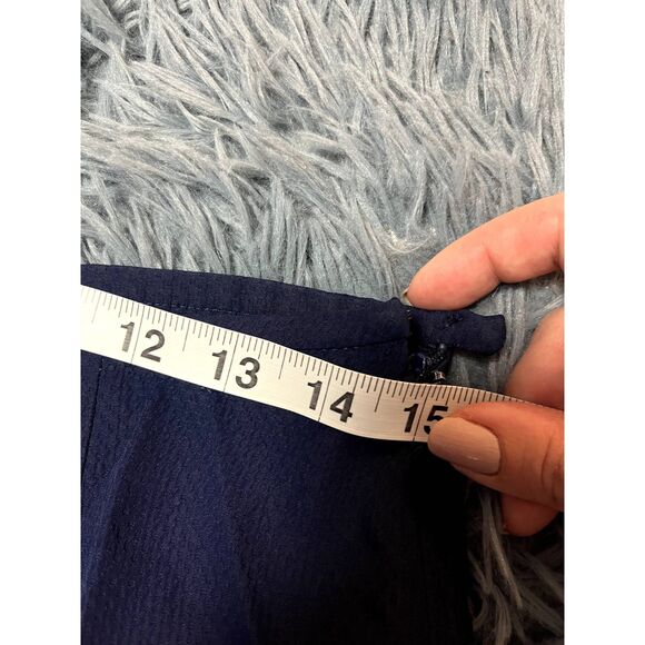 Armani Collezione Cobalt Blue Wide Leg Wool Pants Size S - Picture 7 of 10
